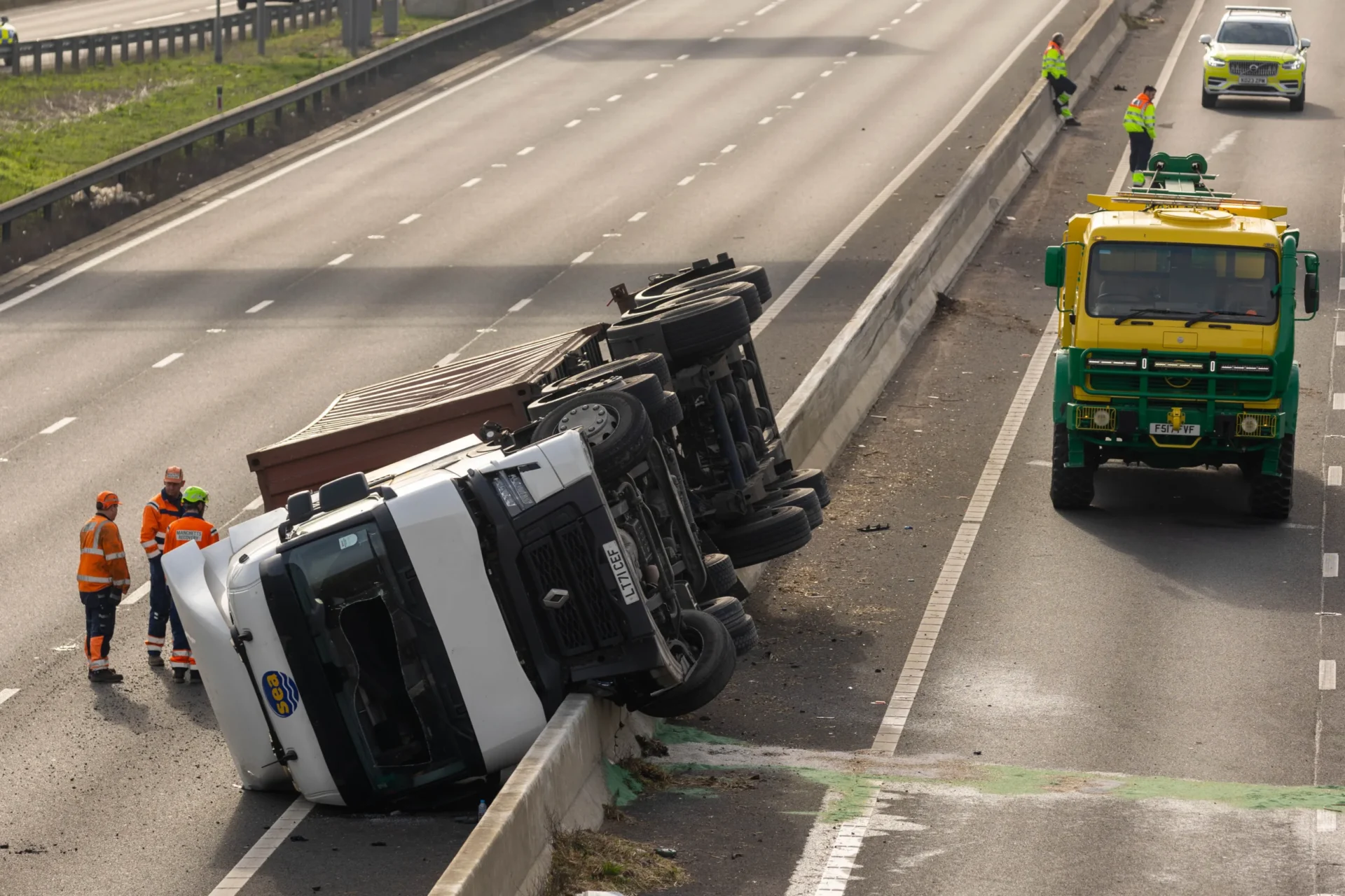 A14 Chaos as road is closed in both directions at Barhill.