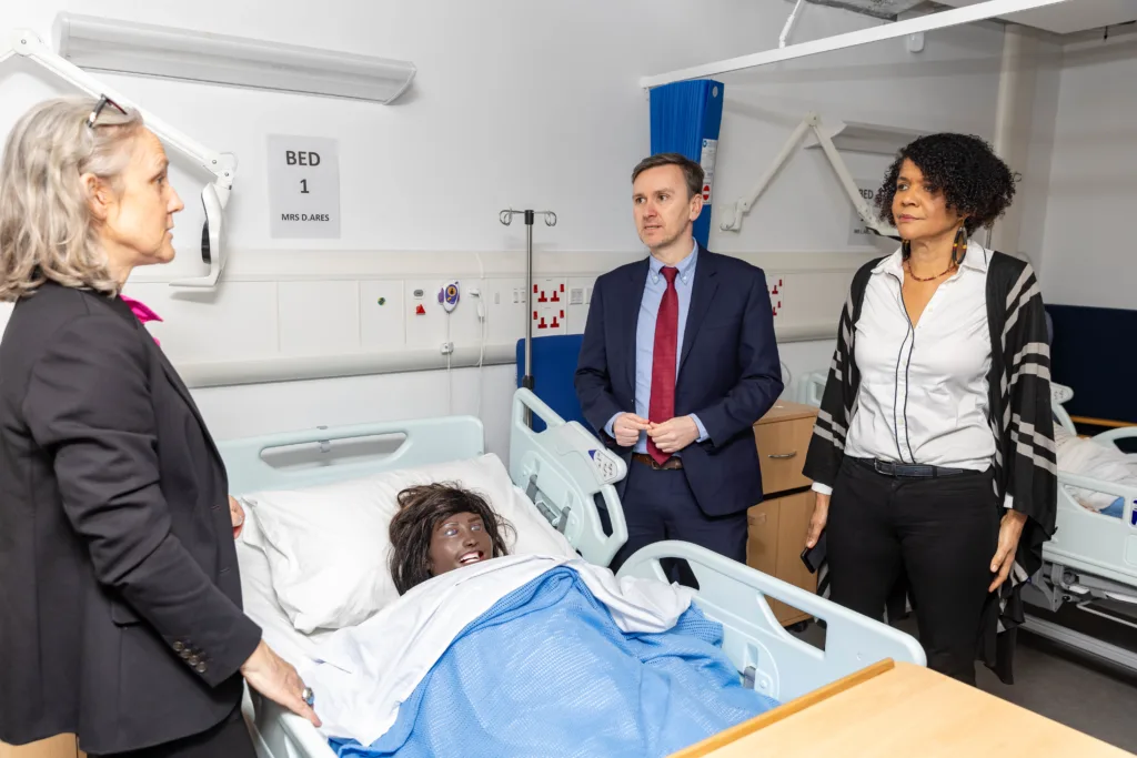 On International Women’s Day, Shadow Science Minister Chi Onwurah MP has been visiting Peterborough today; she was accompanied Andrew Pakes, the Labour parliamentary candidate for Peterborough. PHOTO: Terry Harris 