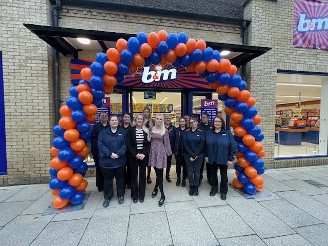 B&M open new store at the Cloisters, Ely, Cambridgeshire. More than 30 jobs have been created.