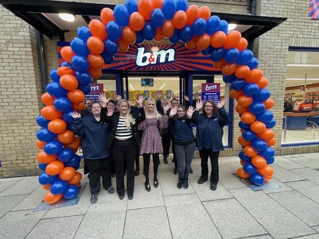 B&M open new store at the Cloisters, Ely, Cambridgeshire. More than 30 jobs have bene created. 