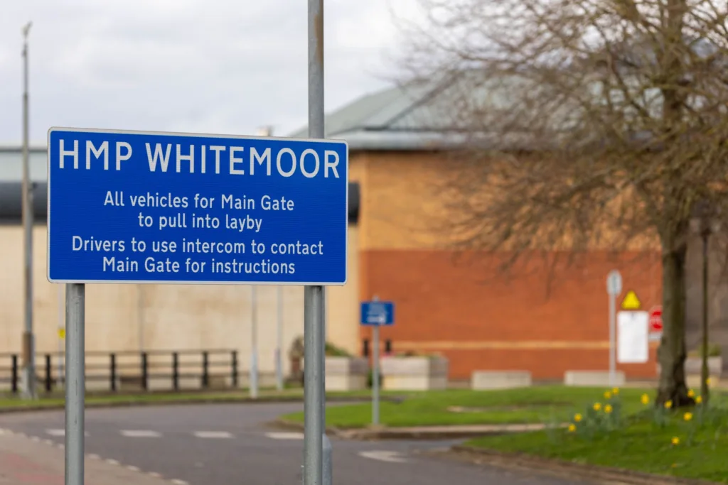 Whitemoor Prison, March, Cambridgeshire, where forensics experts are looking for DNA and other evidence after a prison officer was seriously assaulted. PHOTO: Terry Harris 