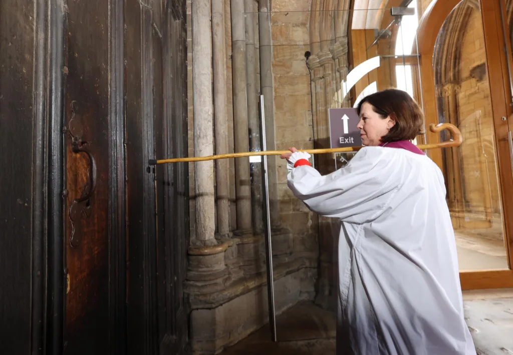 The 39th Bishop of Peterborough is the Right Reverend Debbie Sellin. Bishop Debbie was installed at a service in Peterborough Cathedral on 3 March 2024