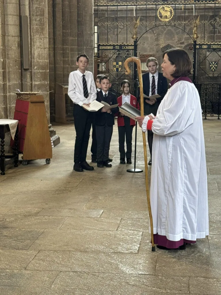 The 39th Bishop of Peterborough is the Right Reverend Debbie Sellin. Bishop Debbie was installed at a service in Peterborough Cathedral on 3 March 2024