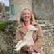 Liz Truss, MP for SW Norfolk, posed outside Beachamwell parish church in her constituency with this lamb in her arms to wish everyone ‘Happy Easter’