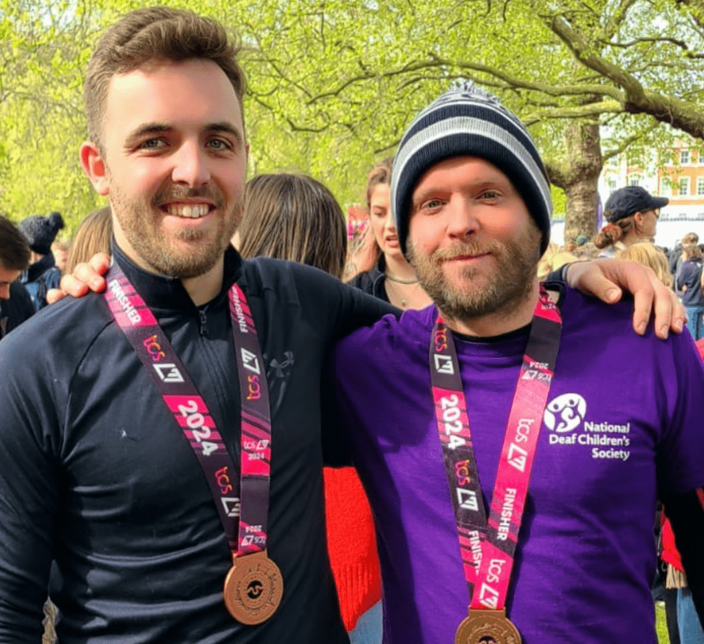 St Neots brothers run London Marathon to support deaf children’s charity