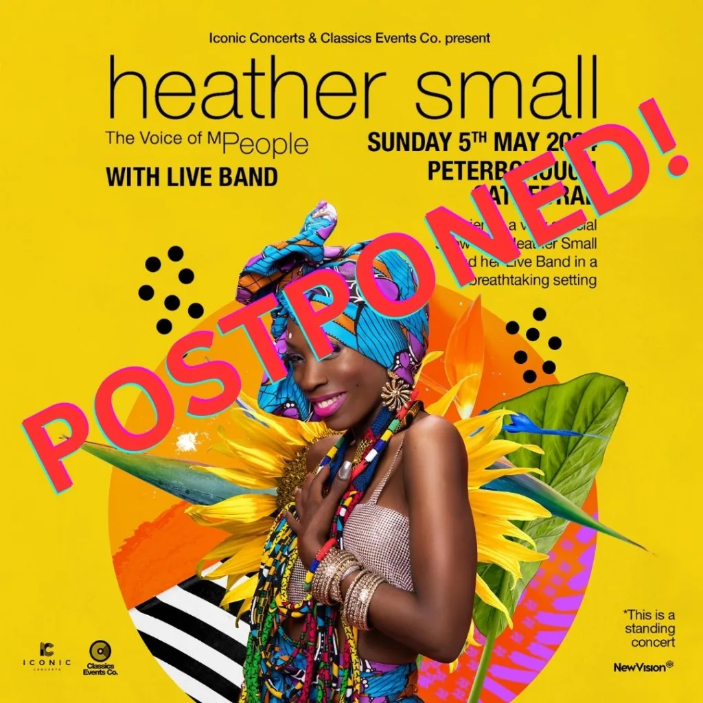 The cathedral announced on Friday that “due to unforeseen circumstances, beyond our control, the scheduled Heather Small performance at Peterborough Cathedral on Sunday 5th May can no longer go ahead 