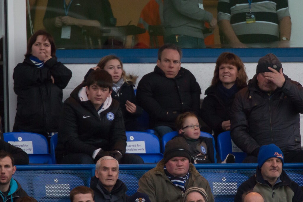Enjoying a day out at Peterborough United, Warwick and Samantha PHOTO: Terry Harris