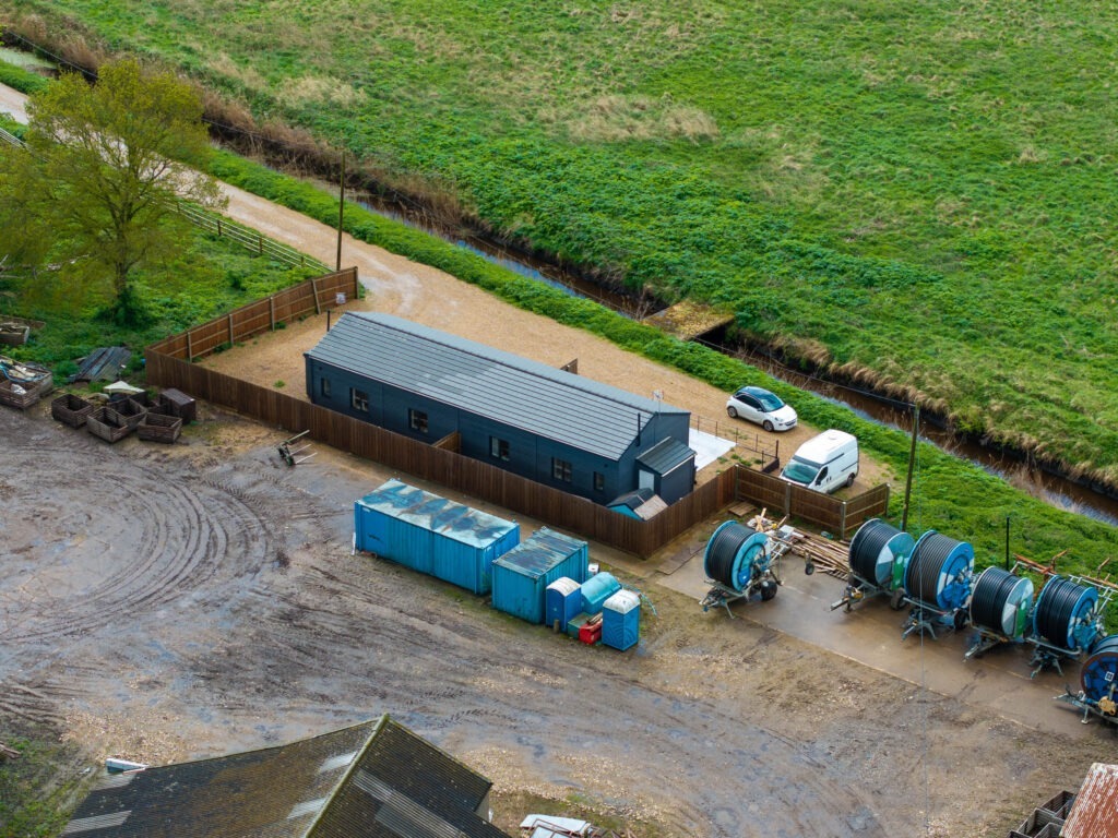 Two bungalows built at Holme Lode Farm, Holme Fen, Holme, in Huntingdonshire, were built without planning permission. Now the possibility is they will be demolished after the farmer who built them lost an appeal to the Planning Inspectorate.  PHOTO: Terry Harris