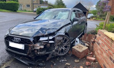 Teenage boy, 13, took this Audi from his home and crashed it into a garden wall in Crockfords Road, Newmarket, on Monday morning.