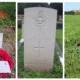 From left: Anniversary memorial placed by Brown Family, The grave of Sgt John Willis, Bury Cemetery, Lancashire, and memorial placed by local resident