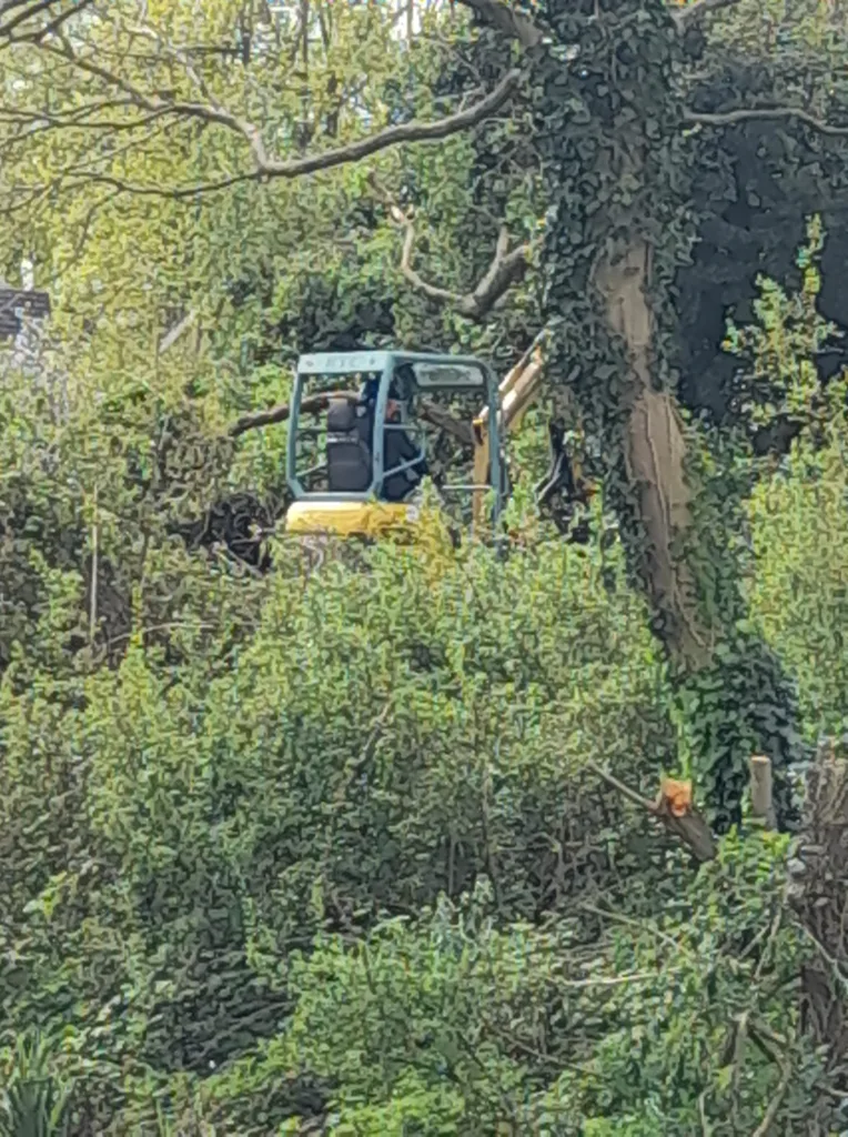 The site off Gunthorpe Road where workmen have begun clearing the site and caused an uproar among local residents. Residents have taken photos of the area being cleared and contacted councillors for an explanation. 