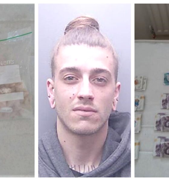 Police uncovered thousands of pounds worth of drugs and cash after they carried out a warrant at Jack Defraine’s former home in Sparrow Road, Hampton Vale