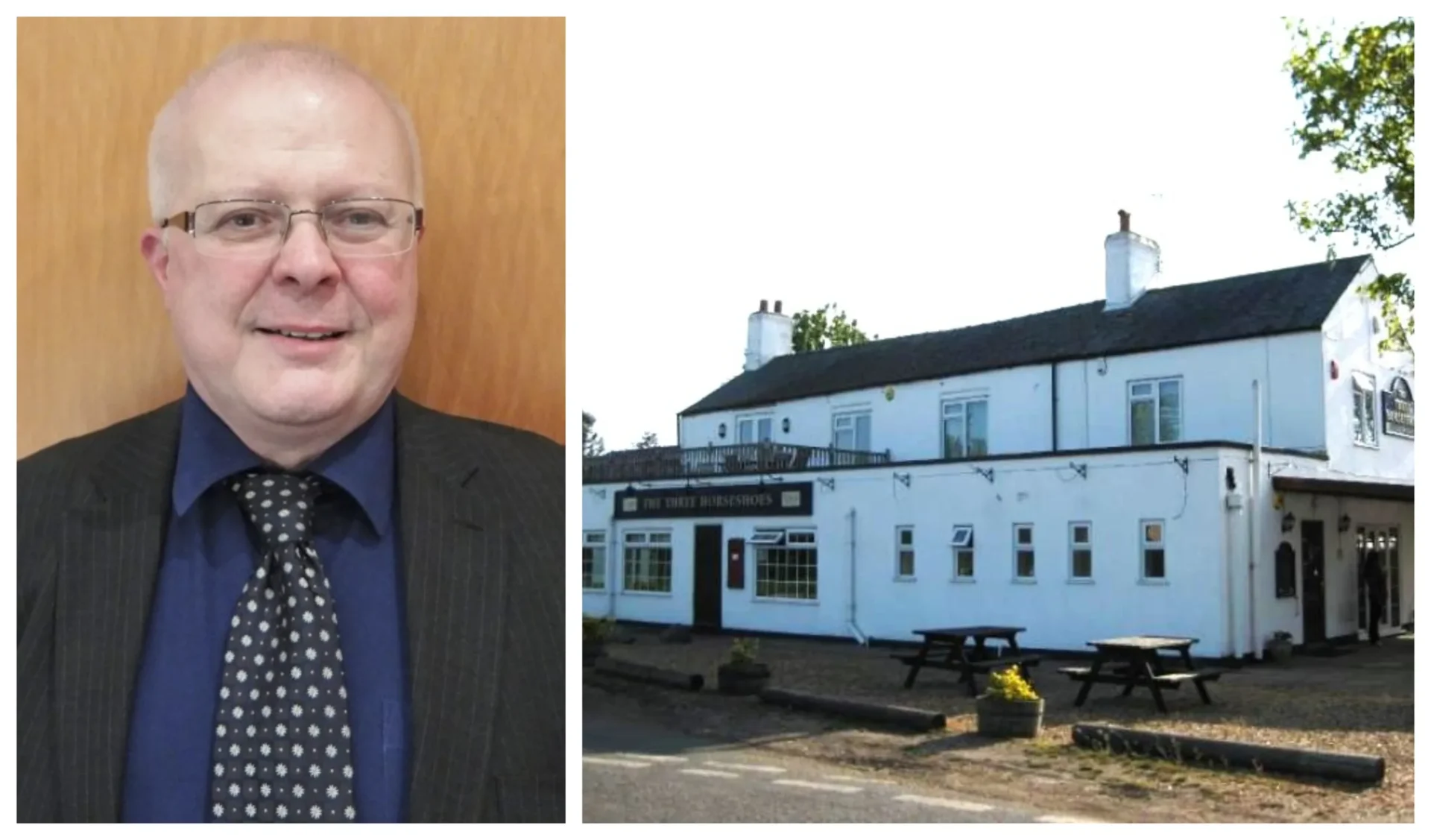 pub - News for Peterborough and Cambridgeshire News for Peterborough and Cambridgeshire - Stephen Goldspink (left) heads the campaign to halt the demolition of the Three Horseshoes at Turves to become housing.