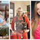 Photos show (left to right): Brain tumour patient Stuart Dunn with his son Thomas; Royal Marine Stuart Dunn getting ready to skydive in Hong Kong; Fundraiser Charlotte West who will be skydiving in aid of the charity Brain Tumour Research in her uncle’s memory.
