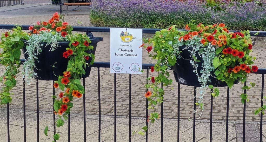 Members of Chatteris in Bloom have been told they must complete a safety course before hanging baskets on 20 lampposts this year. PHOTO: Bav Media 
