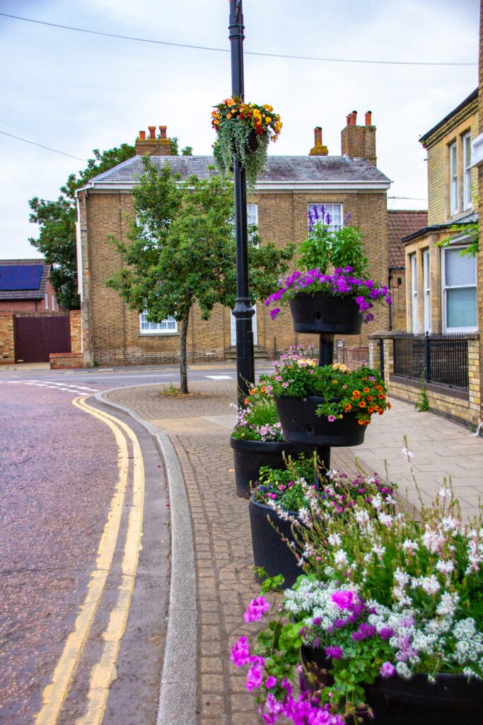 Members of Chatteris in Bloom have been told they must complete a safety course before hanging baskets on 20 lampposts this year. PHOTO: Bav Media 
