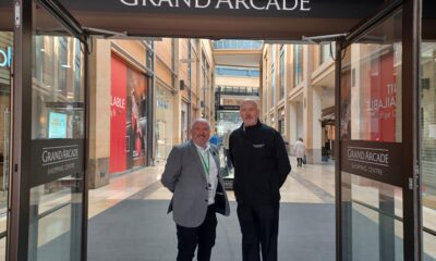Graeme Booth, deputy branch manager, John Lewis Cambridge and Martin Macwhinnie, centre manager of the Grand Arcade.