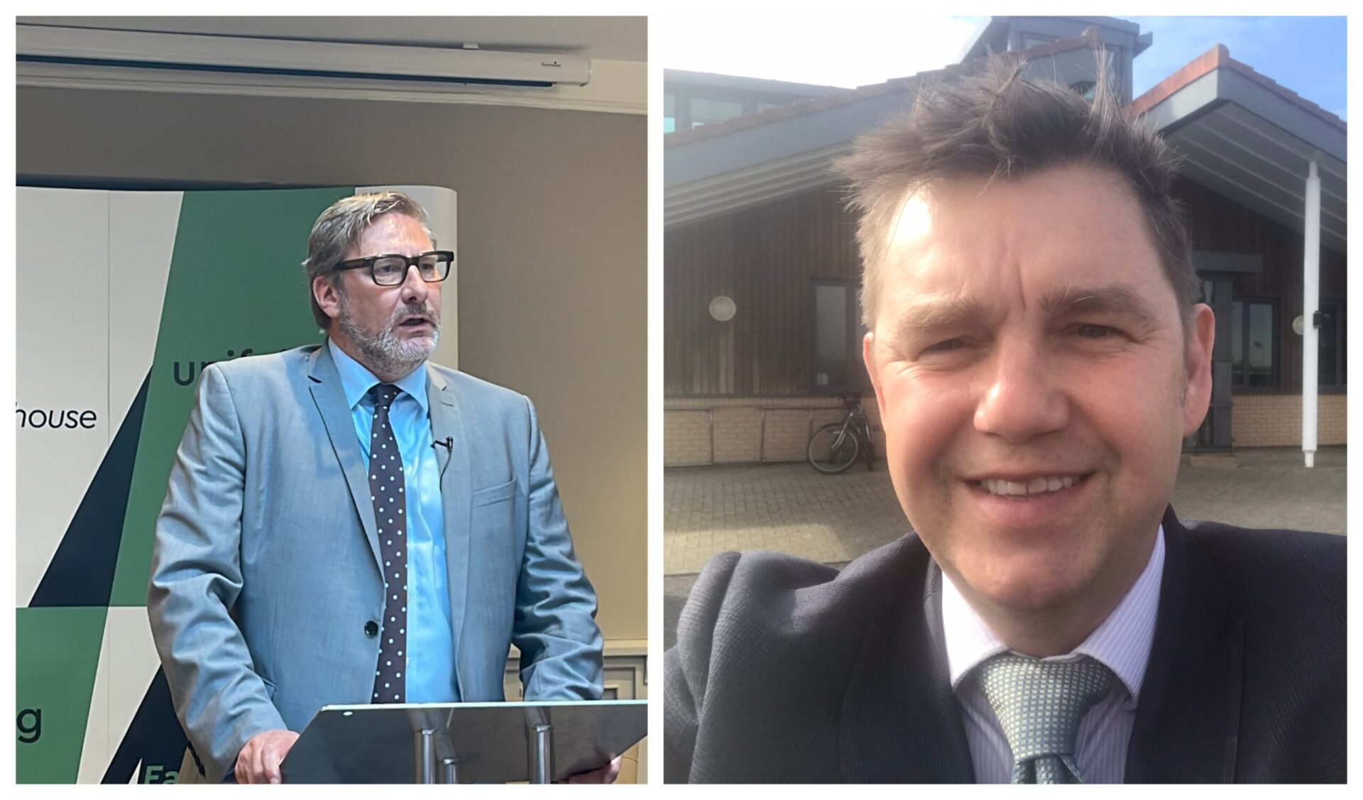 Mayor Nik Johnson (right) hinted indirectly about the auditors’ report when he spoke at the Environment and Sustainable Communities Committee on Wednesday. The report examines the housing policies of former Mayor James Palmer (left)