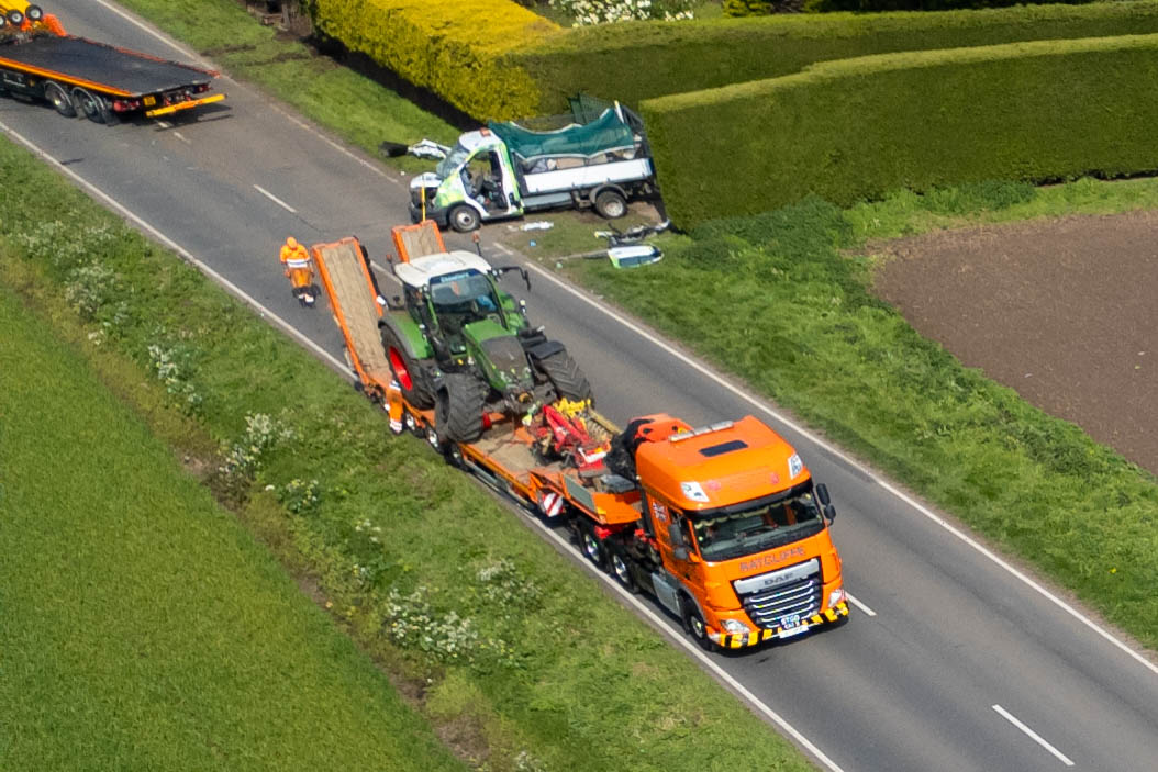 Driver sustains ‘serious injuries’ after 3-vehicle B1095 crash near Whittlesey