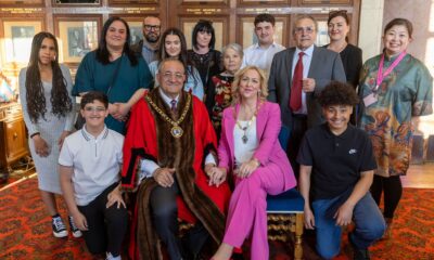 Cllr Marco Cereste, surrounded by family and friends, is believed to be the first person of Italian ethnicity to be elected mayor of a British city. PHOTO: Terry Harris