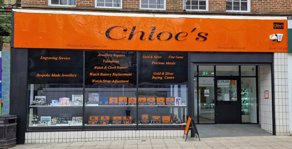 Chloe’s Wisbech branch relocated to its present premises in 2023 “and my main aim for the future is to set up manufacturing at the Wisbech shop, where customers can see exactly how their jewellery is made” says Mark Page