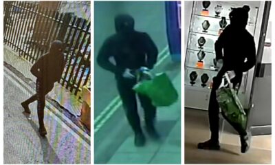 CCTV images of the suspected thief who carried out the burglary at Chloe’s jewellers, High Street, Wisbech, shop at 9.10am on Thursday May 2 have been circulated.