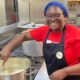 Cooking up a storm: Marianna Masters who has been selected by Labour as their Parliamentary candidate for St Neots and Mid Cambridgeshire