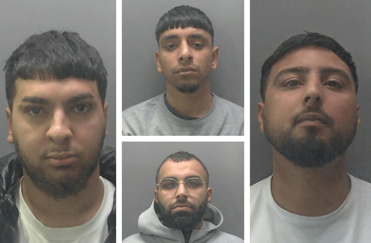 Zorhib Hussain, Hassan Nazir, Safyaan Khan and Zayn Ali were all identified as being involved in the operation of the “Ghost” drugs line.