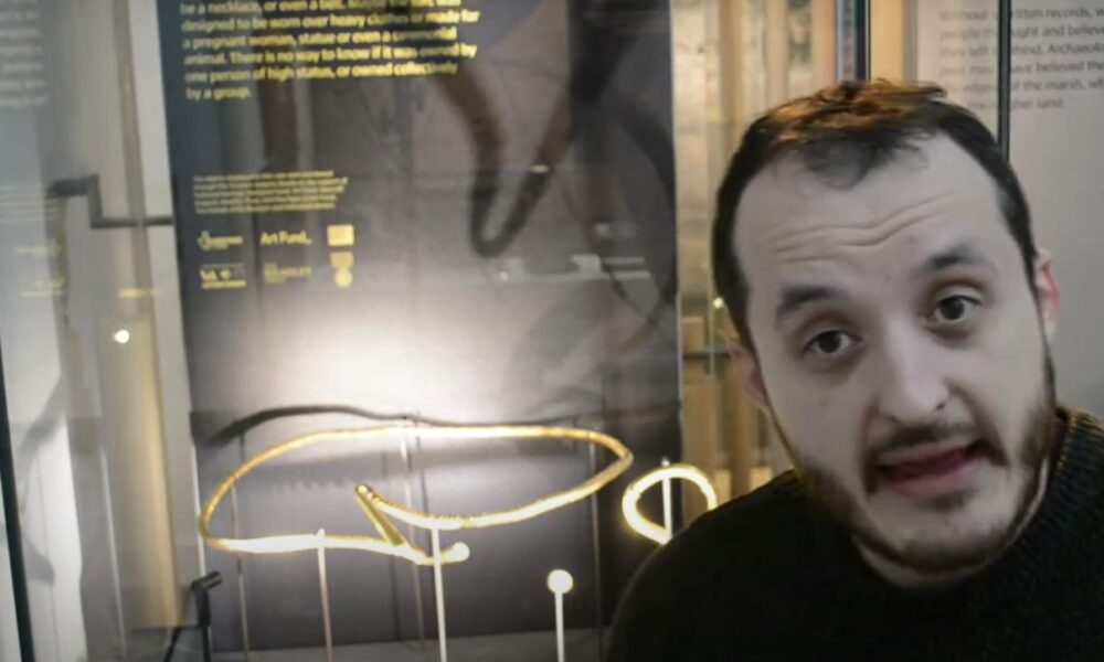 Phil from Ely Museum explains the gold torc in a ‘history for home’ video made for YouTube 3 years ago