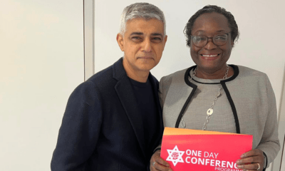 Cllr Marianna Masters, Parliamentary candidate for St Neots and Mid Cambridgeshire, pictured with London Mayor Sadiq Khan