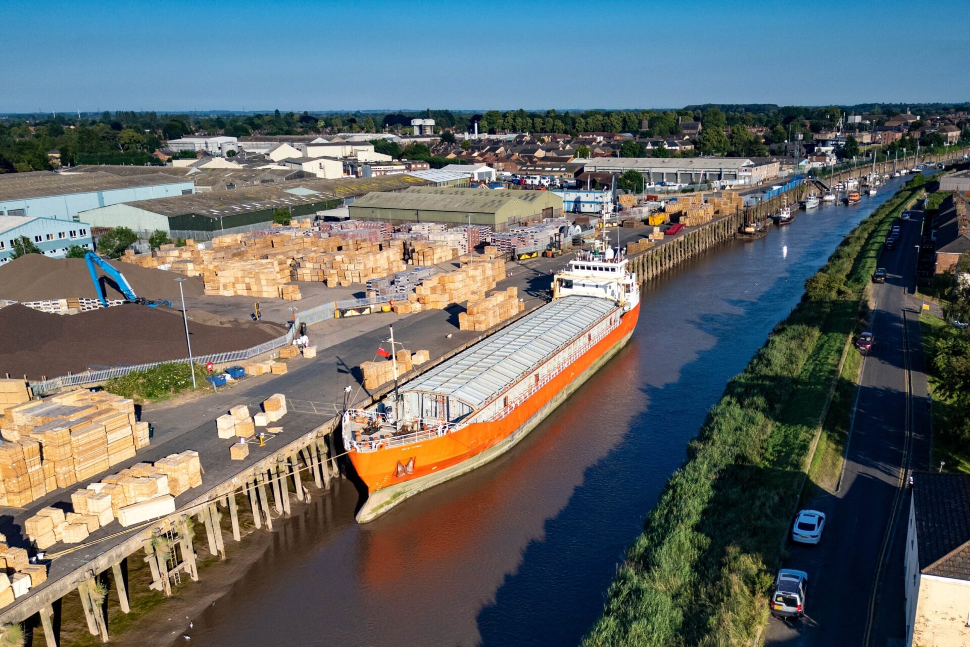 Wisbech Port has applied for an environmental permit to allow it to operate as a transfer station to allow for the storage of 75,000 tonnes of baled RDF (Refuse Derived Fuel) prior to export to the continent. PHOTO: Terry Harris
