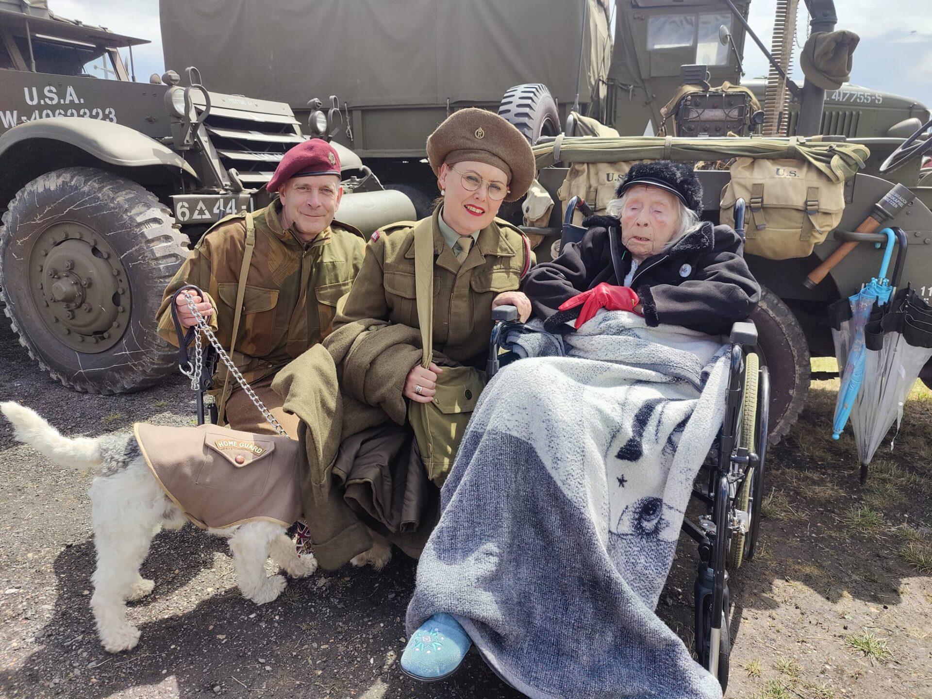 3 (002) - News for Peterborough and Cambridgeshire News for Peterborough and Cambridgeshire - Hilton Park Care Home in Bottisham arranged for Dorothy Smith, 104, to visit the event at Bottisham Airfield Museum.