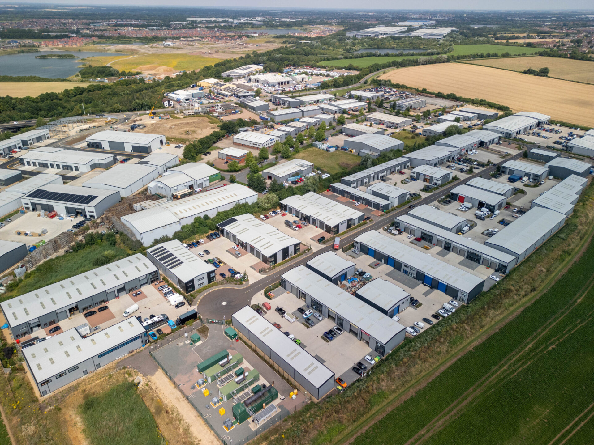 Eagle Business Park Aerials - News for Peterborough and Cambridgeshire News for Peterborough and Cambridgeshire - Eagle Business Park, Yaxley, Peterborough, where a second cannabis factory has been found operating. The first was discovered in June, the most recent last Friday. PHOTO: Terry Harris