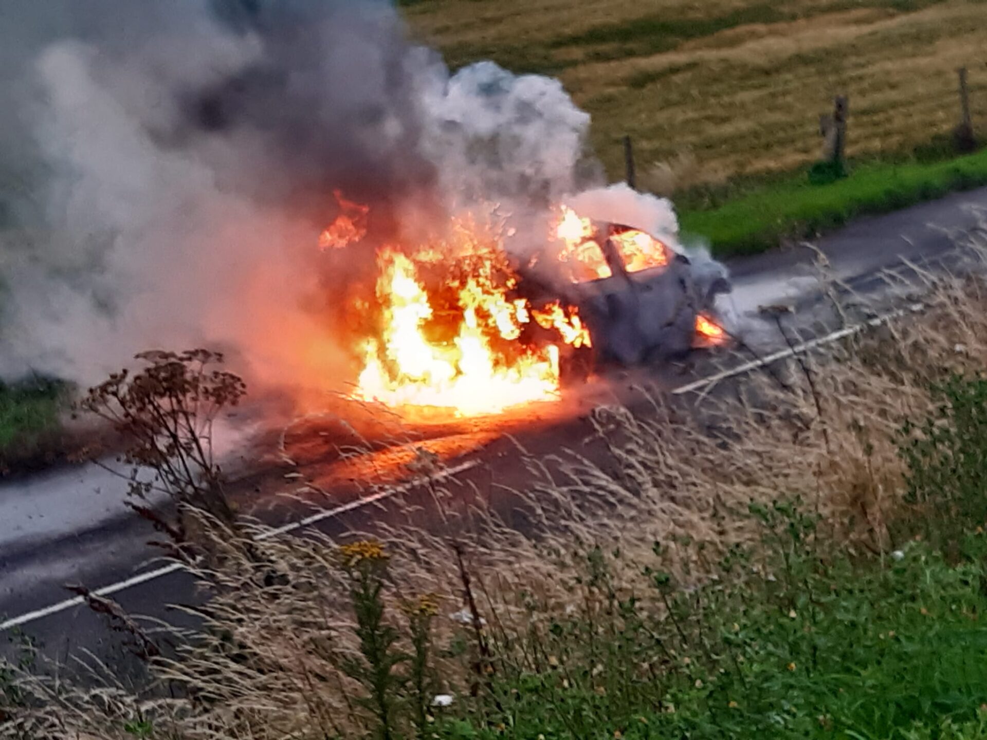 News for Peterborough and Cambridgeshire - “At 8.25pm on Thursday (25) a crew from Ely was called to a car fire on Second Drove in Queen Adelaide,” said a spokesperson for Cambridgeshire fire and rescue. PHOTO: CambsNews reader