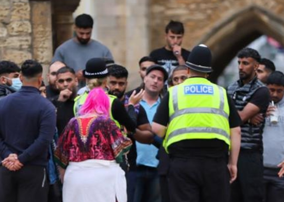 city 8 - News for Peterborough and Cambridgeshire News for Peterborough and Cambridgeshire - No major incidents in Peterborough tonight but police on hand just in case. PHOTO: Terry Harris