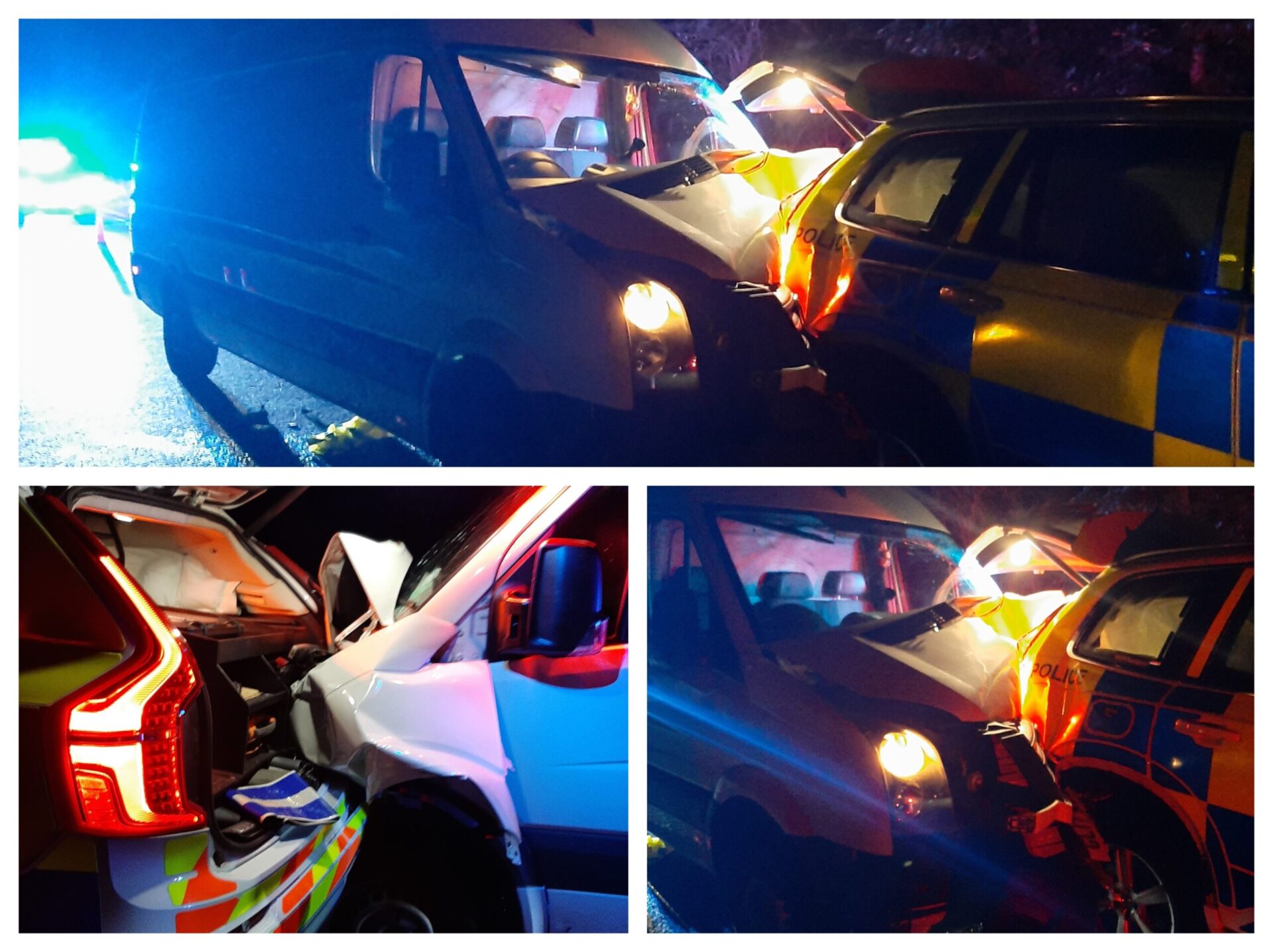 johnson crash 4 - News for Peterborough and Cambridgeshire News for Peterborough and Cambridgeshire - Luke Johnson smashed into the back of the police car, causing injuries to the officer who was still inside and substantial damage to the emergency vehicle. Luckily, the officer was not seriously injured