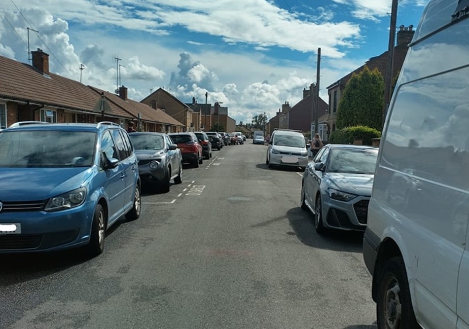 FIRE 2 - News for Peterborough and Cambridgeshire News for Peterborough and Cambridgeshire - The scene that confronted firefighters attempting to get through Windmill Street, Whittlesey. PHOTO: Cambs fire and rescue