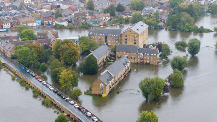 Severe flooding St Ives Cambs - News for Peterborough and Cambridgeshire News for Peterborough and Cambridgeshire - Picture dated October 1st shows flooding around the town of St Ives in Cambridgeshire on Tuesday afternoon. PHOTO: Bav Media
