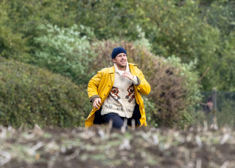 First pics of Ryan Gosling in new sci-fi movie Project Hail Mary part of which is being filmed in Cambridge. PHOTO: Bav Media