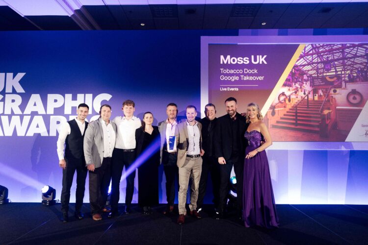 News for Peterborough and Cambridgeshire - St Neots-based place maker Moss proudly walked away with three accolades at the fourth annual UK Graphic Awards, hosted at the Hilton Metropole in Birmingham