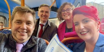 A package of measures to empower local leaders to take control of their bus services was unveiled last month by Transport Secretary Louise Haigh – the first stop on the journey to better buses. The minister is pictured above with Mayor Dr Nik Johnson, Peterborough MP Andrew Pakes, and deputy mayor Cllr Anna Smith