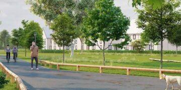 This Land Ltd describes Soham Eastern Gateway as a “new neighbourhood of 540 homes, with a new medical centre, new infrastructure and facilities, designed to support the revitalised town centre of Soham, one of the largest and fastest growing market towns in the area”. VISUAL: This Land Ltd