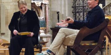 Rick Astley book signing and talk at Ely Cathedral organised by Topping and Co booksellers. Photos: Nicky Still, local published and concert mobile phone photographer.