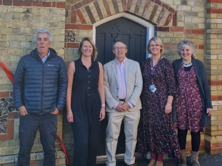 News for Peterborough and Cambridgeshire - (l-r) Dan Murton (governor with responsibility for the project), Meghan Bonner (PTA Chair), Mark Richer (local business man), Lucy How (Headteacher), Liz Moore (Chair of Governors)