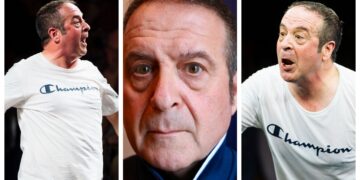 Mark Thomas's Gaffa Tapes is touring until the end of February. Photo credits Alex Brenner and Tony Pletts