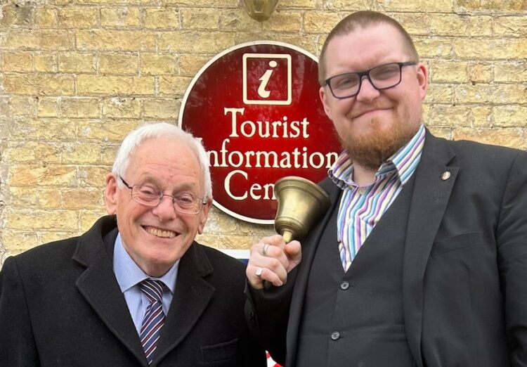 News for Peterborough and Cambridgeshire - Mayor Cllr Chris Phillips stands with Matthew Routledge, Town Crier of Ely, outside of Oliver Cromwell’s House, Ely, Cambridgeshire