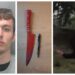 callum final - News for Peterborough and Cambridgeshire News for Peterborough and Cambridgeshire - Callum Schooling (left) with (centre) the kitchen knife he possessed and (right) after a police chase caught him and he realised it was game over. Schooling was caught in Cambridge