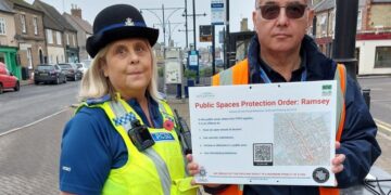 Huntingdonshire District Council, working alongside Cambridgeshire Constabulary, introduced the PSPO in Ramsey following a consultation with the community. Signs going up (above).