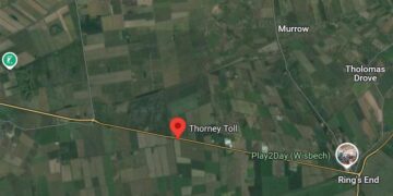 A man and wife who died after a fatal collision on the A47 at Thorney Toll, near Peterborough, have been named. Image: Google