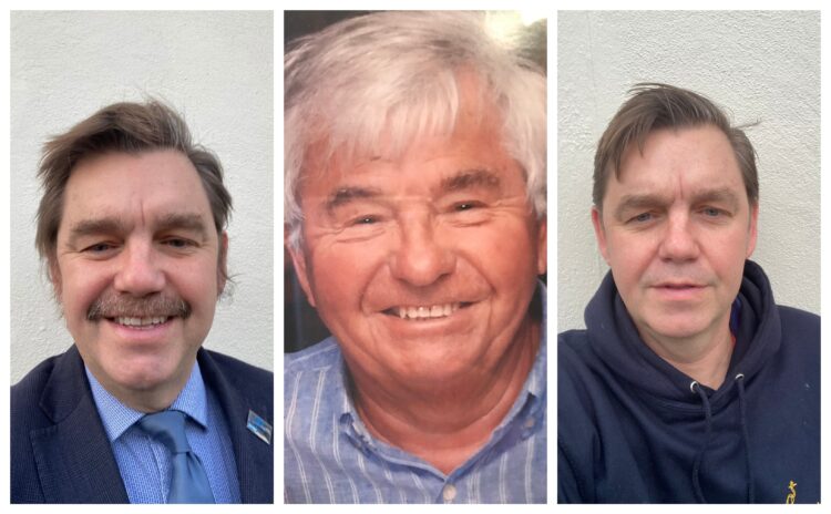 News for Peterborough and Cambridgeshire - Mayor Dr Nik Johnson: Left: The Movember challenge. Centre: Dr Nik’s dad Right: Dr Nik after Movember challenge completed